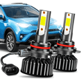 thumbnail image 1 of For 2016-2018 Toyota Rav4 LED Headlight Bulbs 9012 High Low Beam Set 60W 12000LM Pack of 2, 1 of 15