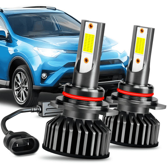 For 2016-2018 Toyota Rav4 LED Headlight Bulbs 9012 High Low Beam Set 60W 12000LM Pack of 2