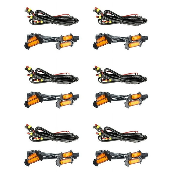 For 2016 -2020 Front Grille Lighting LED Grille Lights Kit 24 PCS( Shell Yellow Light)