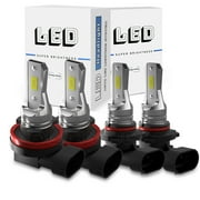 For 2016-2020 Honda Civic - 4x Combo LED Headlight High Low Bulbs 6000K Bright