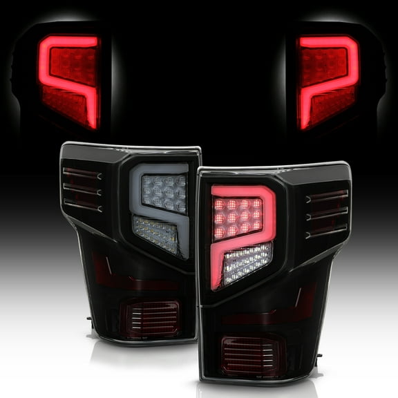 For 2016-2021 Titan XD Black Smoked LED Tube Tail Lights Brake Lamps Left+Right