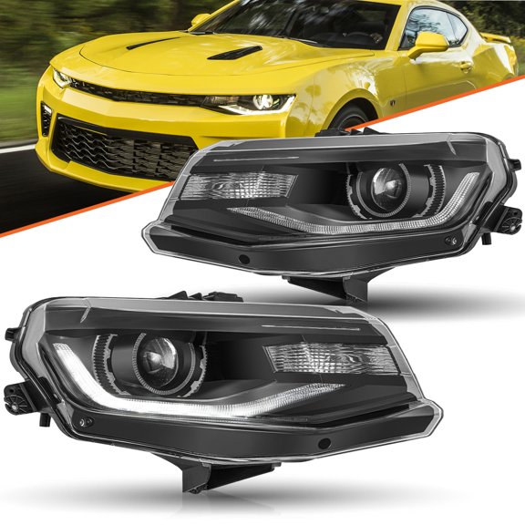 For 2016-2022 Chevy Camaro HID/Xenon LED DRL Projector Headlight Replacement