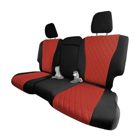 For 2016–2022 Honda Pilot LX | EX | EX-L FH Group Neoprene Custom Fit Waterproof Car Seat Covers - 2nd Row Red