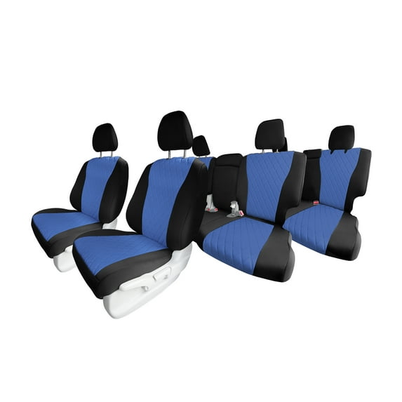 For 2016–2022 Honda Pilot LX | EX | EX-L FH Group Neoprene Custom Fit Waterproof Car Seat Covers - Full Set Blue