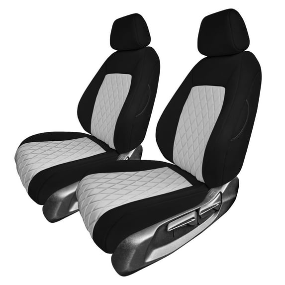 For 2016-2024 Honda Civic FH Group Neoprene Custom Fit Car Seat Covers Waterproof - Front Gray