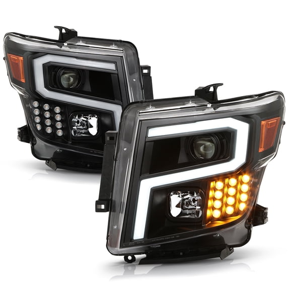 For 2016-2024 Titan|Titan XD Black LED Tube|Signal Projector Headights Headlamps