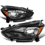 For 2016 to 2018 Sentra Factory Style Halogen Black Housing Amber Corner Headlight Lamps w/Turn Signal 17
