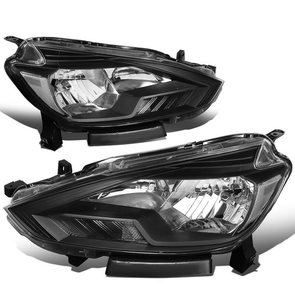 DNA Motoring For 16-18 Nissan Sentra Black Clear Corner Factory Style Headlight Lamps Pair