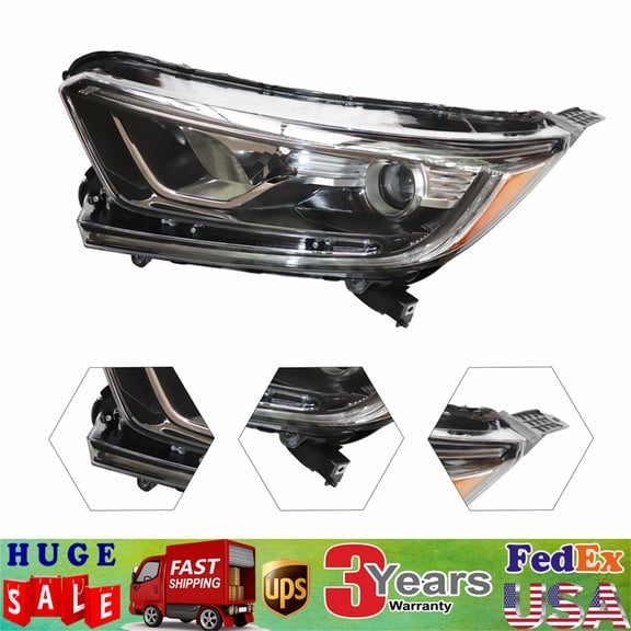 For 2017 2018 2019 2020 2021 Honda CR-V CRV Left LH Halogen W/ LED Headlight OEM