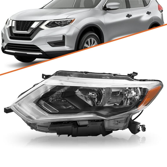 For 2017 2018 2019 Nissan Rogue 4Dr Halogen Left Driver Side Headlight w/LED DRL