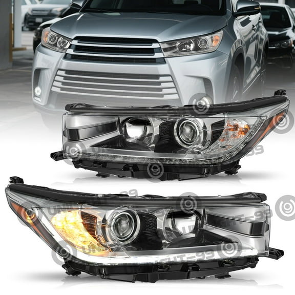 For 2017 2018 2019 Toyota Highlander w/ LED DRL SE Headlights Headlamp Pair L+R