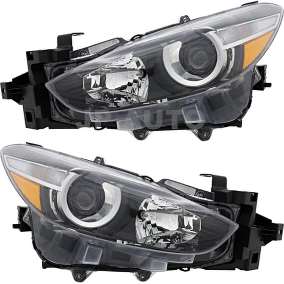 For 2017-2018 Mazda 3 Headlight Halogen Set Driver and Passenger Side