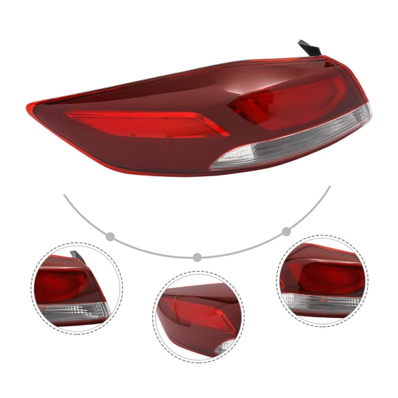 For 2017 2018Hyundai Elantra Halogen Outer Tail Light Assembly; Left Driver Tail Light Lamp Rear Light Brake Light (LH)