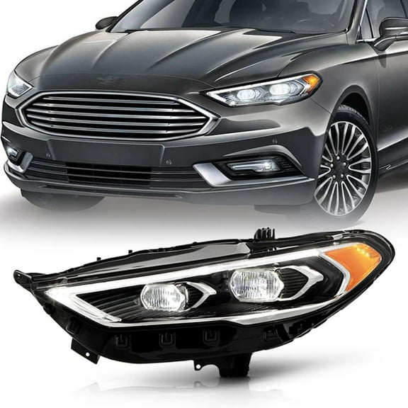 For 2017-2020 Ford Fusion Full LED DRL Headlight Projector Headlamp -Driver Side