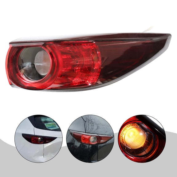 YUQXICC For 2017-2021 Mazda CX-5 CX5 Clear+ Red Halogen Outer Sport Taillight Right Outer Tail Light