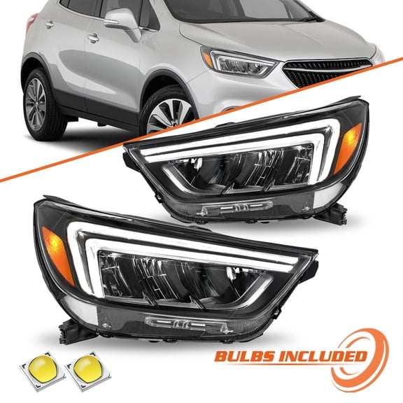 For 2017-2022 Buick Encore Factory Switchback W/ LED Headlights Left+Right Lamps