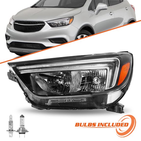 For 2017-2022 Buick Encore w/ LED DRL Halogen Headlights LH Driver Side w/ Bulbs