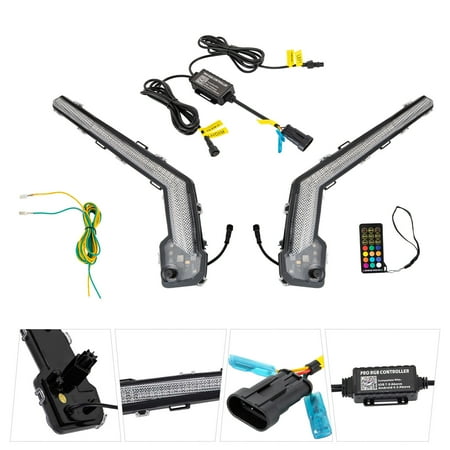 For 2017-2023 Can Am Maverick X3 Front Turn Signal Light LED RGB Signal Lamp