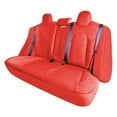 thumbnail image 1 of For 2017-2023 Tesla Model 3 FH Group Faux Leather Custom Fit Car Seat Covers   Solid Red - Rear Set, 1 of 4