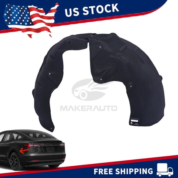 Rear Left Wheel Fender Liner Splash Shield Guard for 2017 2018 2019 2020 2021 2022 2023 Tesla Model 3