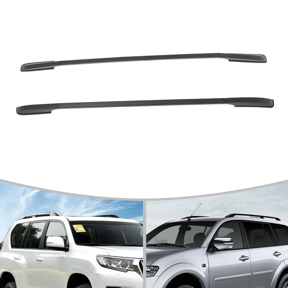 For 2018 19 2020-24 Chevrolet Good Compatibility Equinox Decorative black Roof Rack Rails Bars Painted