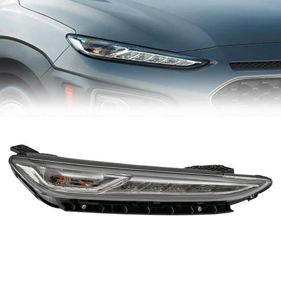For 2018 2019 20-2021 Hyundai Kona Front LED DRL Lamp Light Passenger Right Side Direct Replacement
