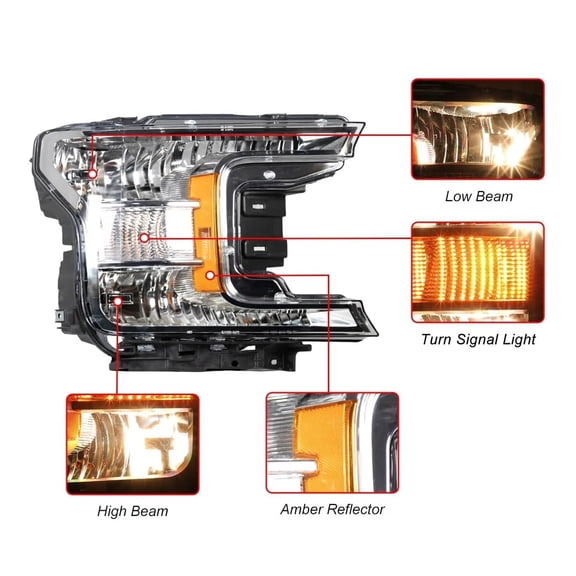 For 2018 2019 2020 Ford F150 F-150 Headlight Assembly Replacement Passenger Side