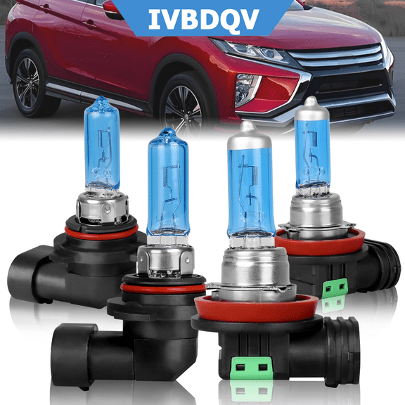 For 2018 2019 2020 Mitsubishi Eclipse Cross  Halogen Headlight Bulb High/Low Beam Fog Light Kit 4Pcs