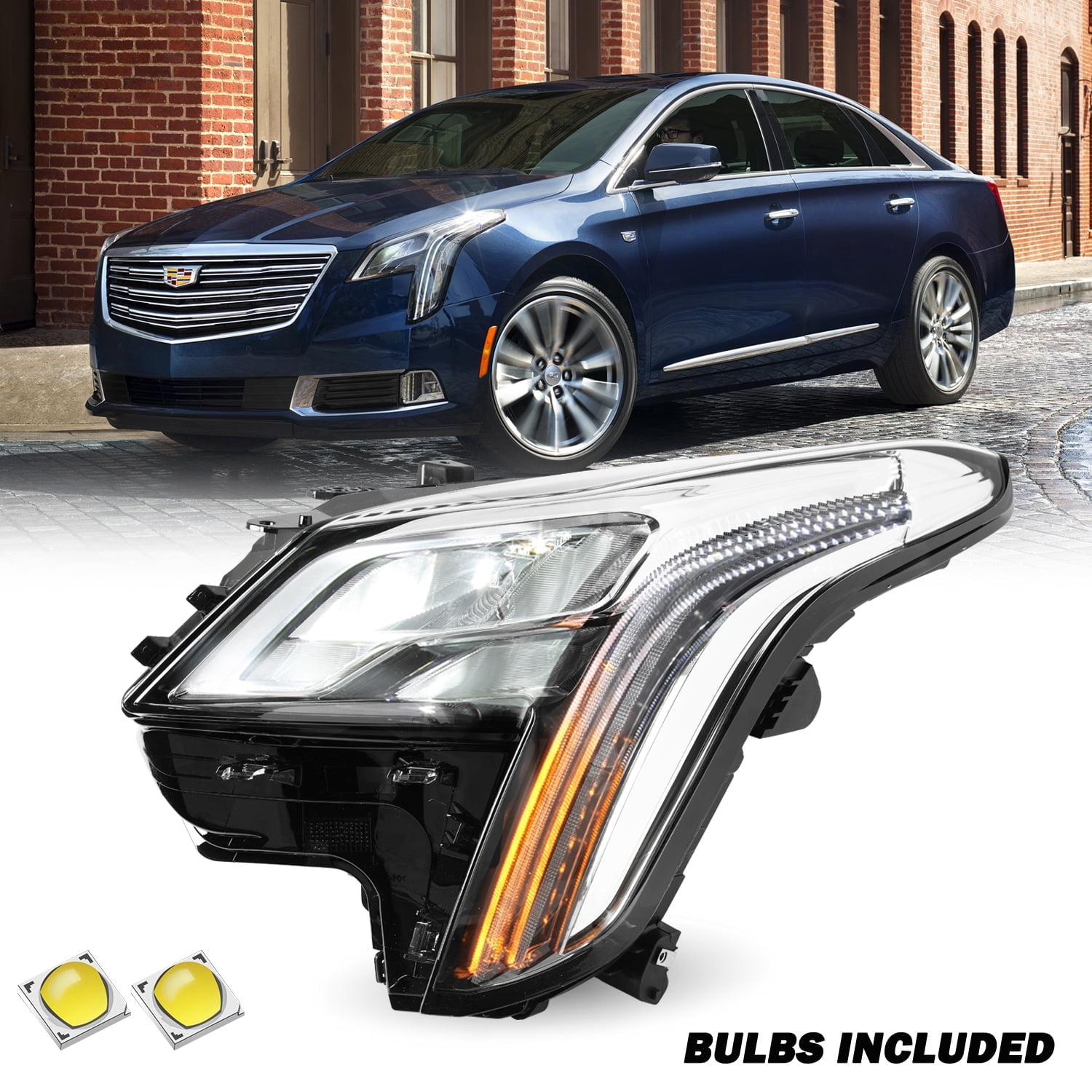 For 2018-2019 Cadillac XTS FULL LED 4-Door Sedan Headlight Lamp Driver ...