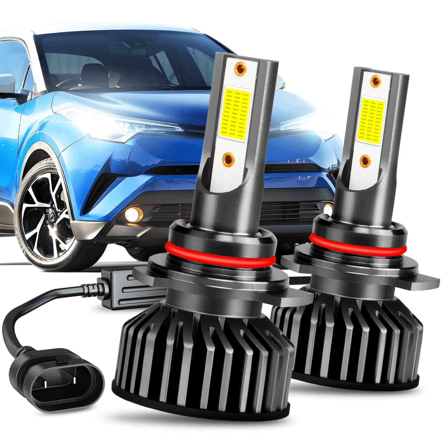For 2018-2019 Toyota C-HR LED Headlight Bulbs 9012 High Low Beam Set 60W 12000LM Pack of 2