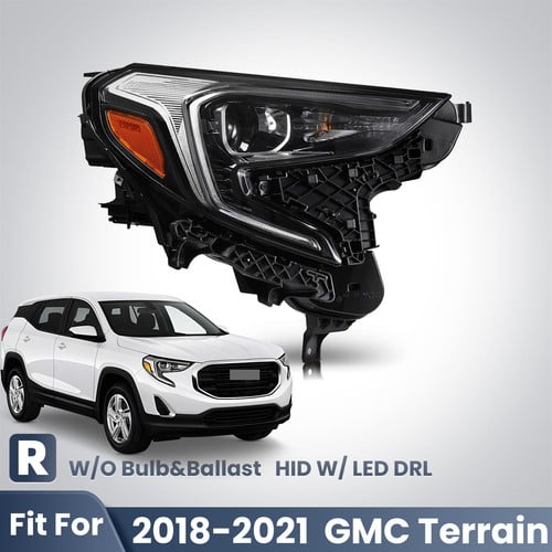 For 2018-2021 GMC Terrain Factory HID/Xenon w/LED DRL w/o Bulb Headlight Right