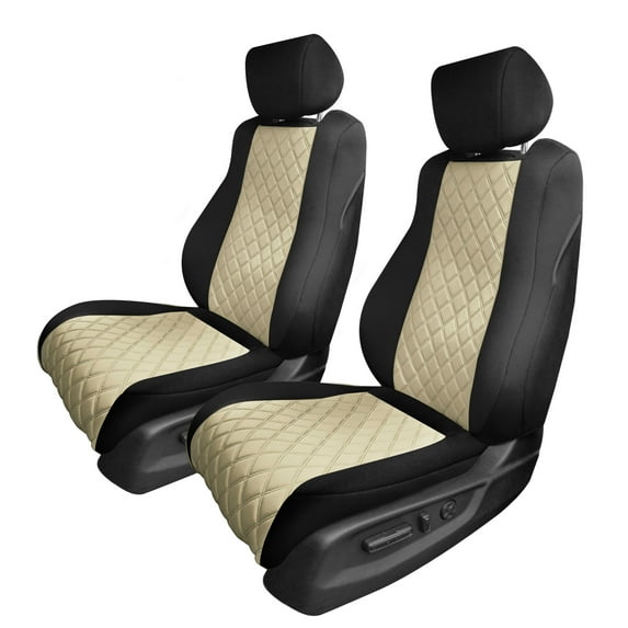For 2018-2022 Honda Accord Sport | Sport SE | EX | EX-L | Touring FH Group Waterproof Neoprene Custom Fit Car Seat Covers Front Set - Beige