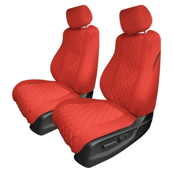 For 2018-2022 Honda Accord Sport | Sport SE | EX | EX-L | Touring FH Group Waterproof PU Leather Custom Fit Car Seat Covers Front Set - Solid Red