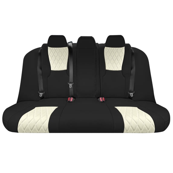 For 2018-2022 Honda Accord Sport | Sport SE | EX | EX-L | Touring FH Group Waterproof Neoprene Custom Fit Car Seat Covers Rear Set - Beige