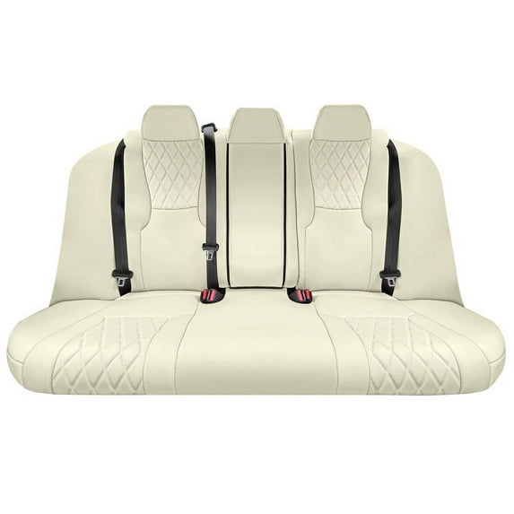 For 2018-2022 Honda Accord Sport | Sport SE | EX | EX-L | Touring FH Group Waterproof Neoprene Custom Fit Car Seat Covers Rear Set - Solid Beige