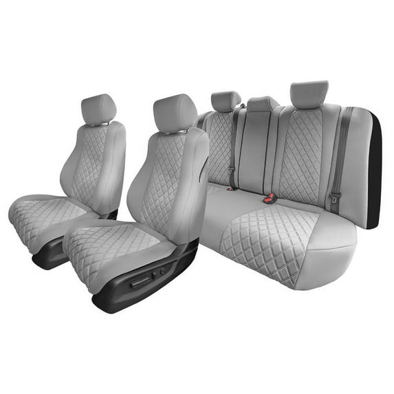 For 2018-2022 Honda Accord Sport | Sport SE | EX | EX-L | Touring FH Group Waterproof Neoprene Custom Fit Car Seat Covers SE Full Set - Solid Gray