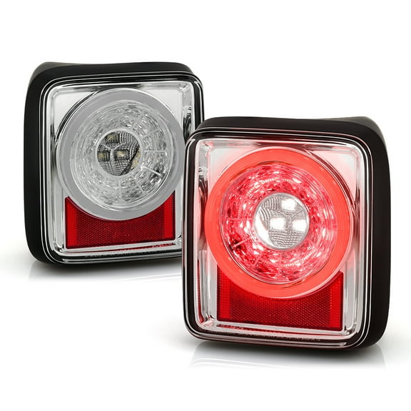 For 2018-2022 Jeep Wrangler JL Incandescent Full LED Sequential Tail Lights Lamps