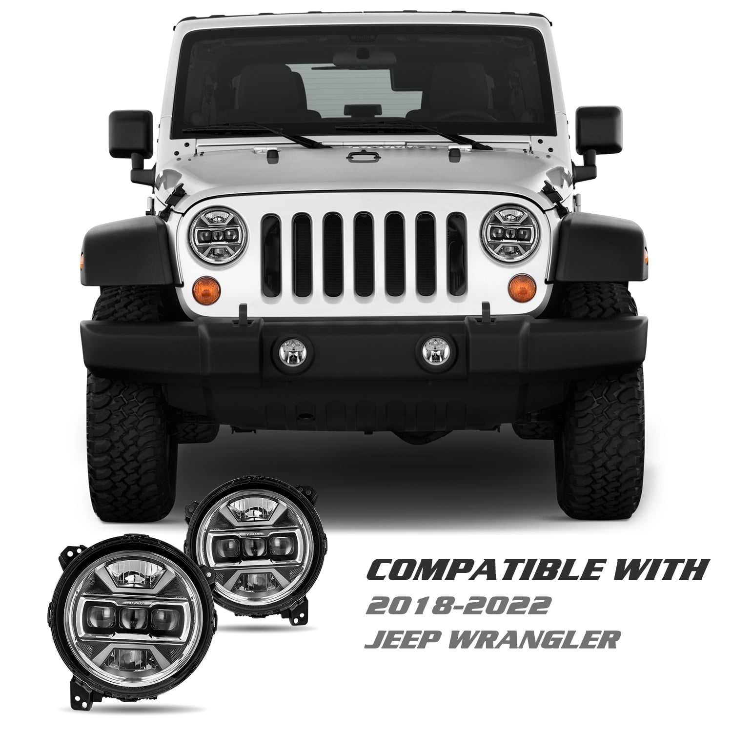For 2018-2022 Jeep Wrangler JL LED Headlights Gladiator 2020-2022 with ...