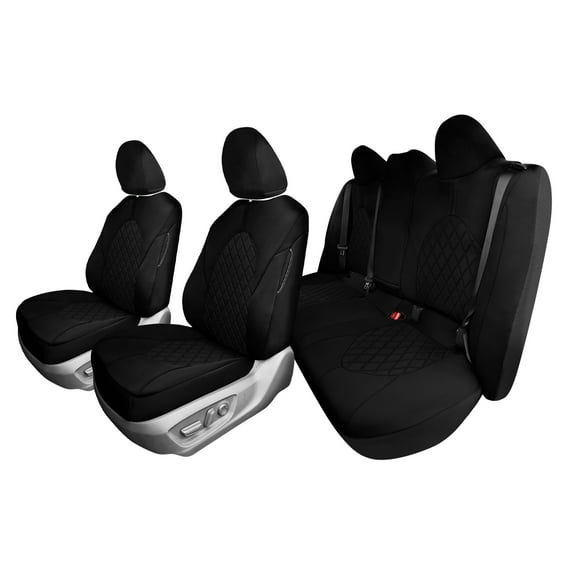 For 2018-2022 Toyota Camry FH Group Neoprene Custom Fit Waterproof Car Seat Covers - Full Set Black