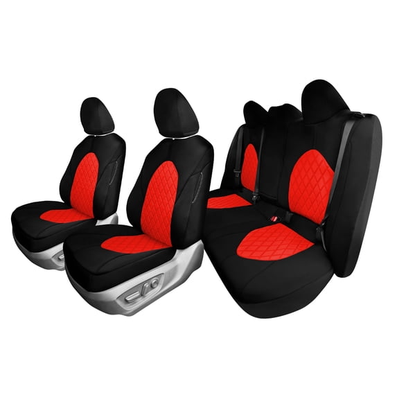 For 2018-2022 Toyota Camry FH Group Neoprene Custom Fit Waterproof Car Seat Covers - Full Set Red