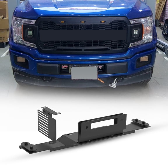 For 2018-2023 ford f-150(Exclude Raptor) Steel Factory Modular Bumper Hidden Winch Plate Part
