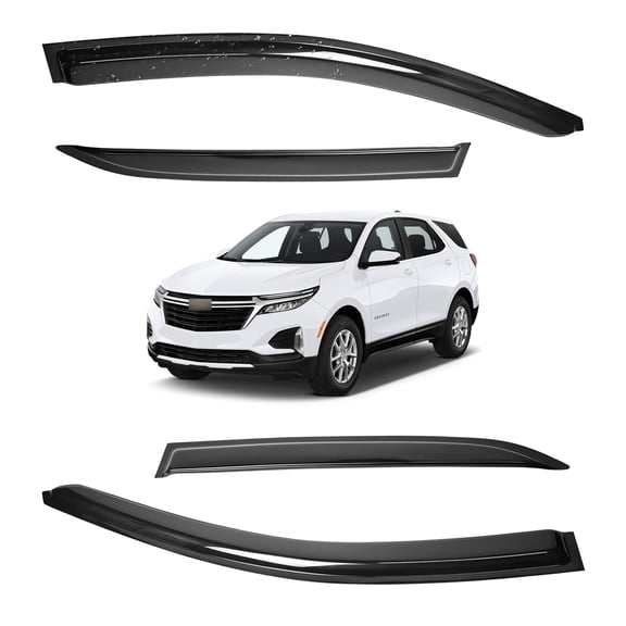 For 2018-2024 Chevy Equinox Tape-on Window Visors Deflectors Sun Rain Guard US