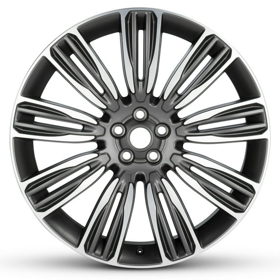 For 2018-2024 Land Rover Range Rover Velar 22 Inch Machined Charcoal Alloy - Genuine OEM Rim - Road Ready SUV Wheel