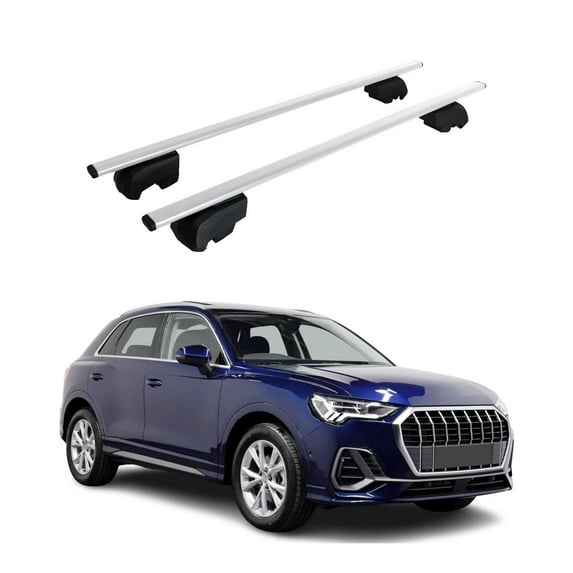 2019-2025 Audi Q3 2.gen Roof Rack Cross Bars Silver