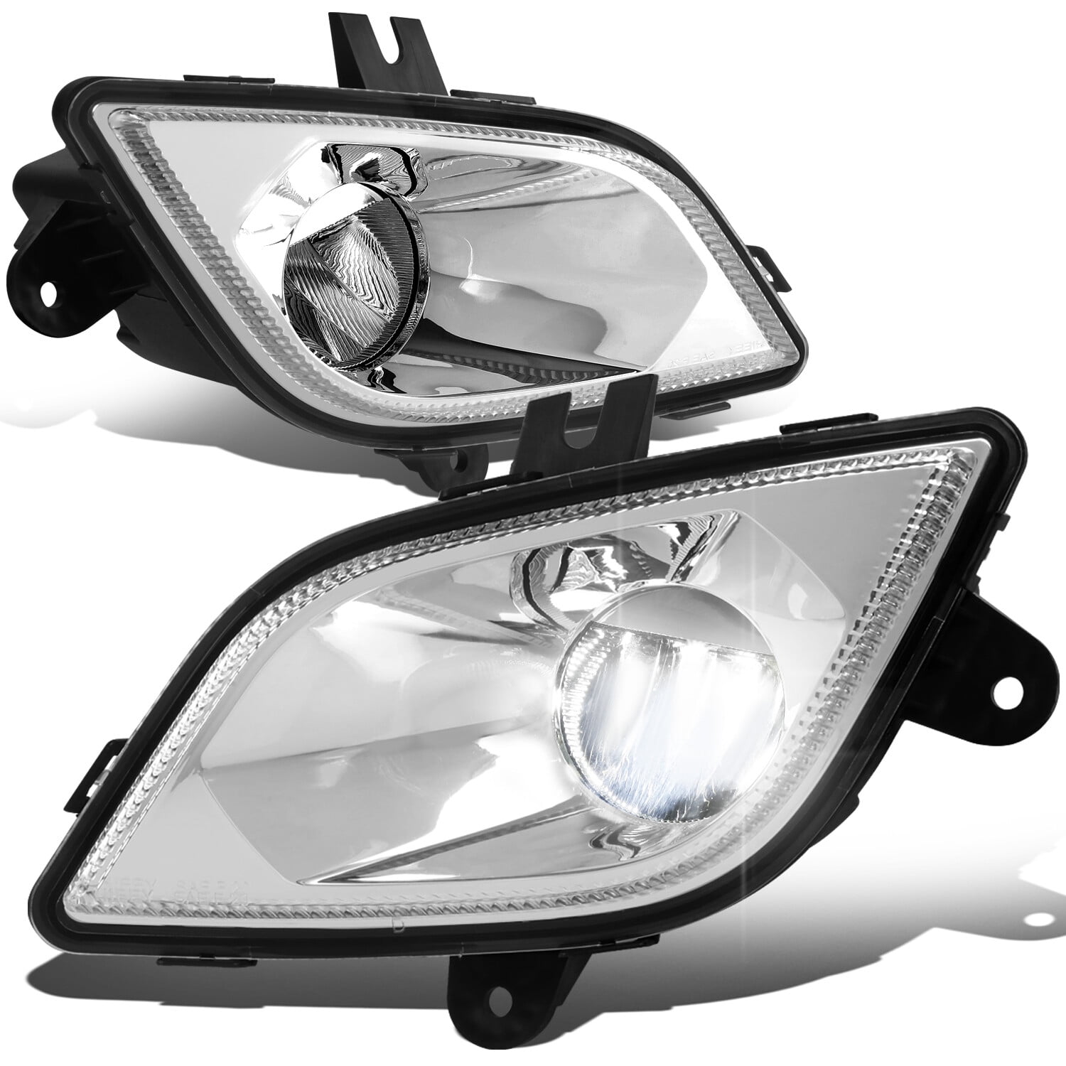 DNA Motoring LED Driving Fog Light Lamps for 2018-2024 Freightliner Cascadia, Chrome Housing