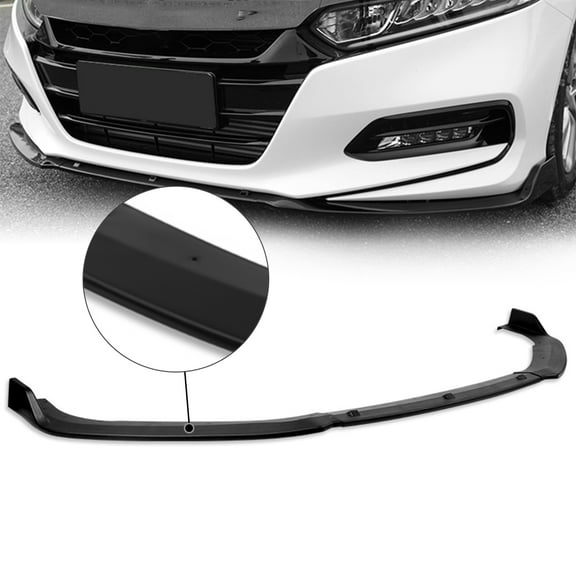 For 2018 to 2022 Honda Accord Sedan 3Pcs Matte Black RA-Style Car Front Bumper Lip Guard Body Kit 19 20 21