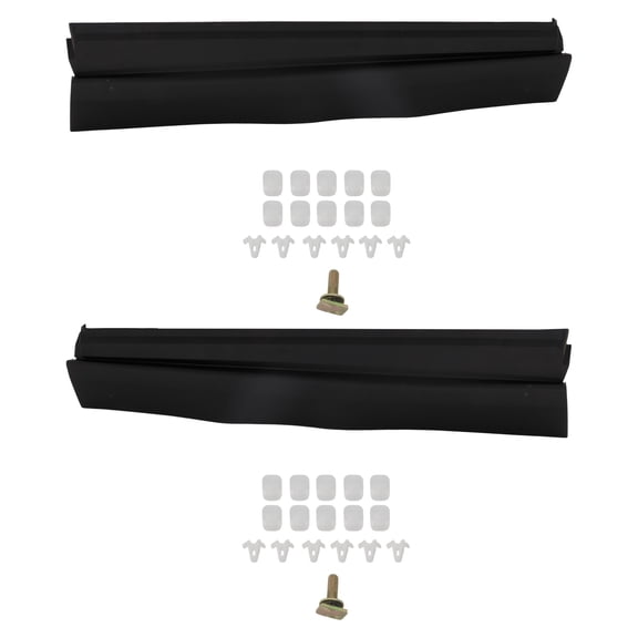 For 2019-2019 HIGHLANDER Front Door Molding and Beltlines Black SET PAIR