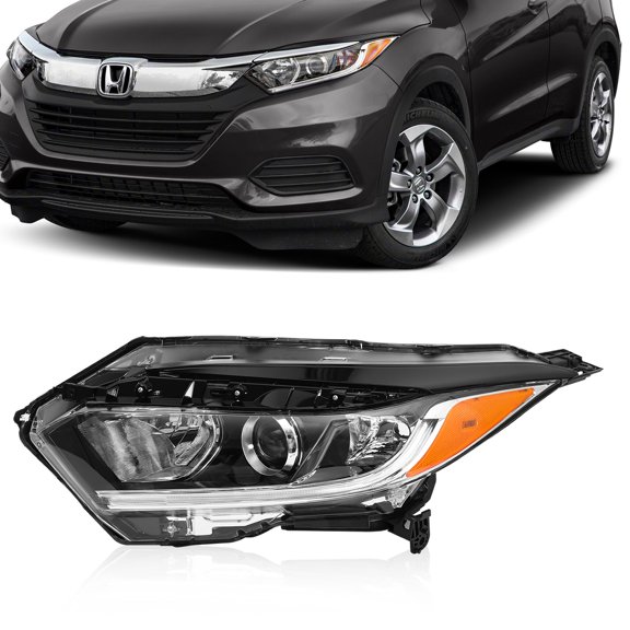 For 2019 2020 2021 2022 Honda HRV HR-V [Halogen Type w/LED DRL] OEM Projector Headlight Headlamp Assembly 33150T7AA31 33100T7AA31 (Left Driver Side)