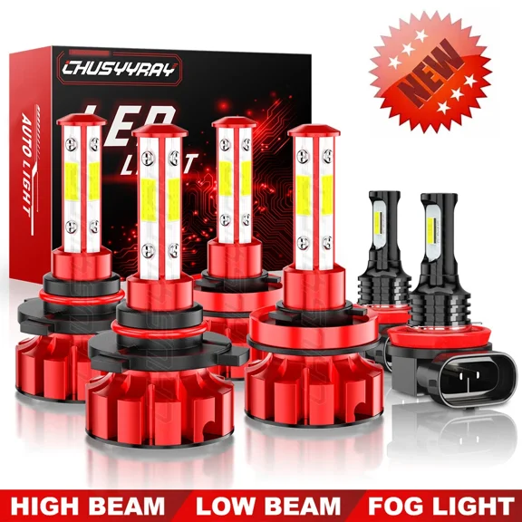 For 2019 2020-2023 Ram 1500 2500 3500 4Side LED Headlight Hi/Low Beam Fog Light