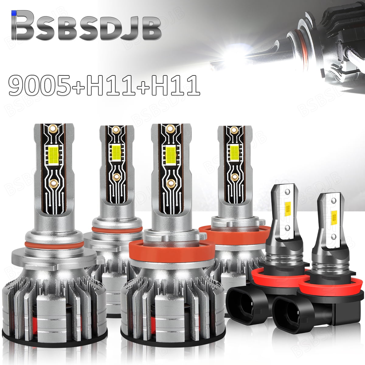 For Dodge Ram 1500 2500 3500 2009-2012 LED Light Headlight Hi/Lo Fog Bulb 8000lm - Foto 6